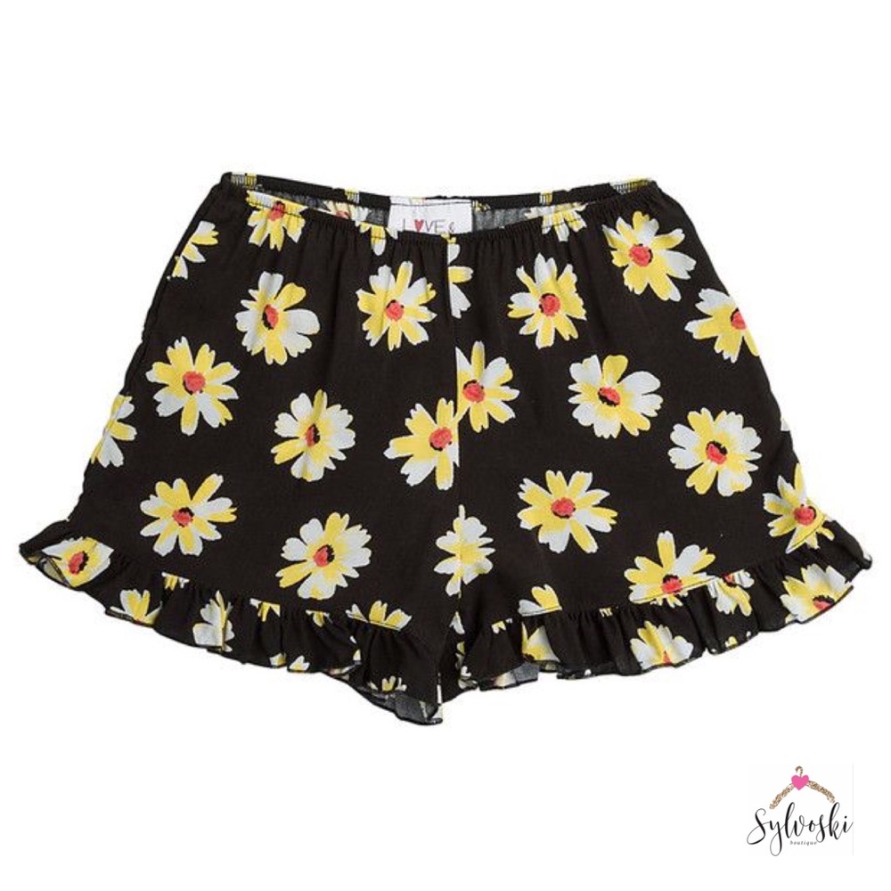 🆕Love & Sunflowers Daisy Shorts - Picture 1 of 5